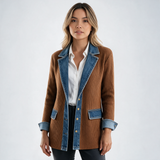 Chaqueta de Punto Efecto Capas