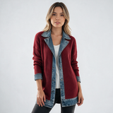 Chaqueta de Punto Efecto Capas