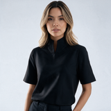 Blusa de Cuello Alto con Escote