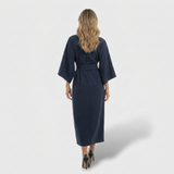 Vestido con Mangas Farol y Cinturón