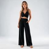 Pantalón Recto de Cintura Elástica