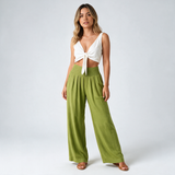 Pantalón Recto de Cintura Elástica