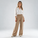 Pantalón Recto de Cintura Elástica