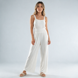 Pantalón Recto de Cintura Elástica