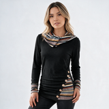 Blusa de Cuello Drapeado