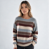 Jersey de Rayas Cuello Redondo