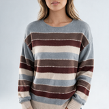 Jersey de Rayas Cuello Redondo