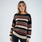 Jersey de Rayas Cuello Redondo