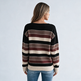 Jersey de Rayas Cuello Redondo