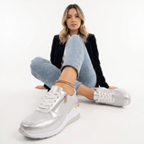 Zapatillas de Plataforma Metalizadas