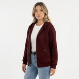 Chaqueta con Capucha Textura Cuadriculada