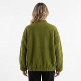 Chaqueta Bomber Bouclé con Bajo Elástico