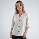 Blusa de Algodón y Lino