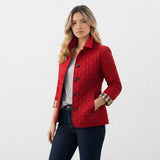 Chaqueta Acolchada Cuello Camisero con Botones