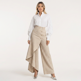 Pantalón Vaquero Ancho de Tiro Alto