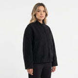 Chaqueta Bomber Bouclé con Bajo Elástico