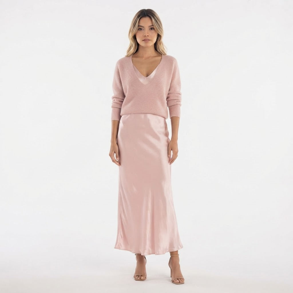 Vestido Midi con Jersey a Juego