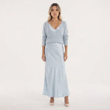 Vestido Midi con Jersey a Juego