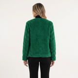 Chaqueta Cuello Redondo Bolsillos con Botones