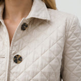 Chaqueta Acolchada Cuello Camisero con Botones
