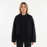Chaqueta Bomber Bouclé con Bajo Elástico