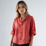 Blusa de Algodón y Lino