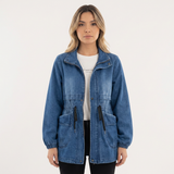 Chaqueta Vaquera Cordón Ajustable en Cintura