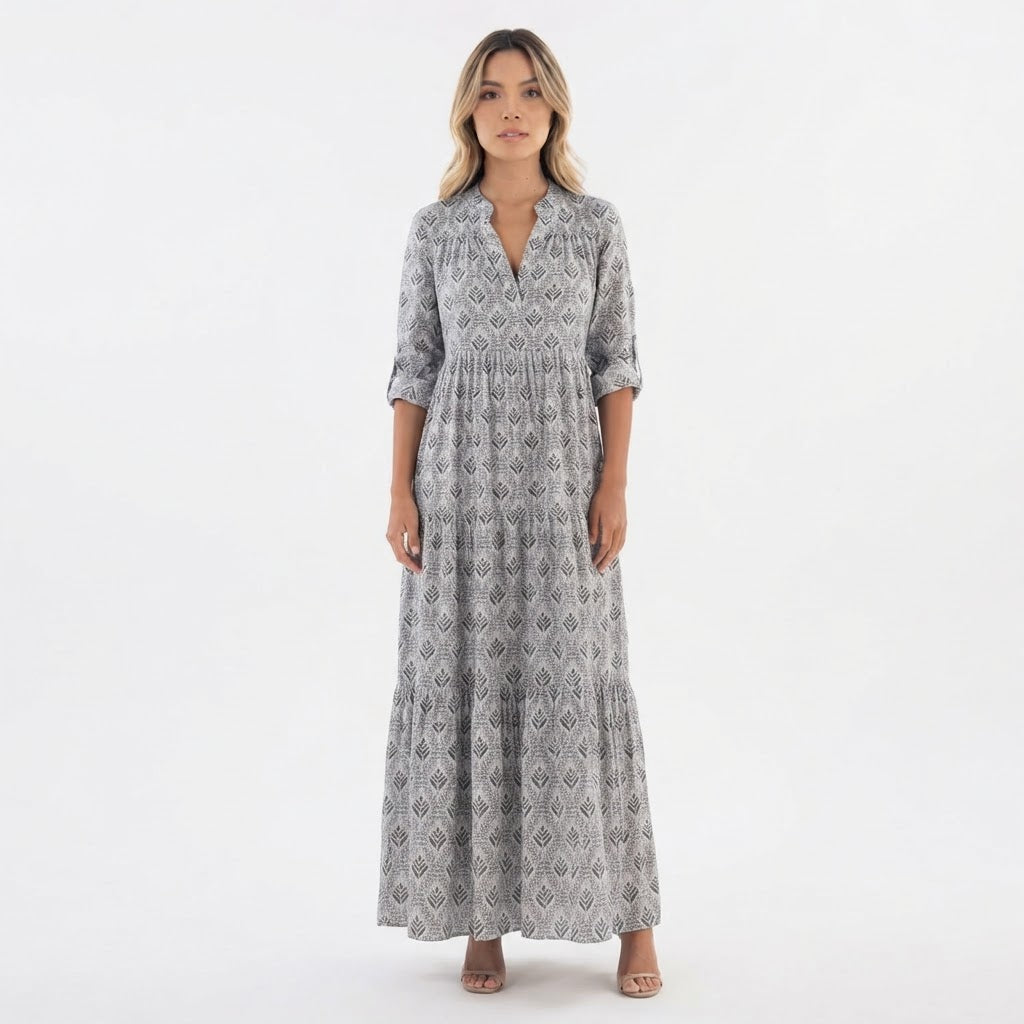 Vestido Largo Boho de Corte Fluido
