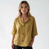 Blusa de Algodón y Lino