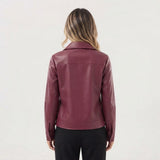 Chaqueta Efecto Piel con Cuello Camisero