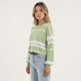 Sudadera de Rayas Corte Holgado