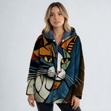 Cárdigan con Estampado de Gatos