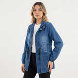 Chaqueta Vaquera Cordón Ajustable en Cintura