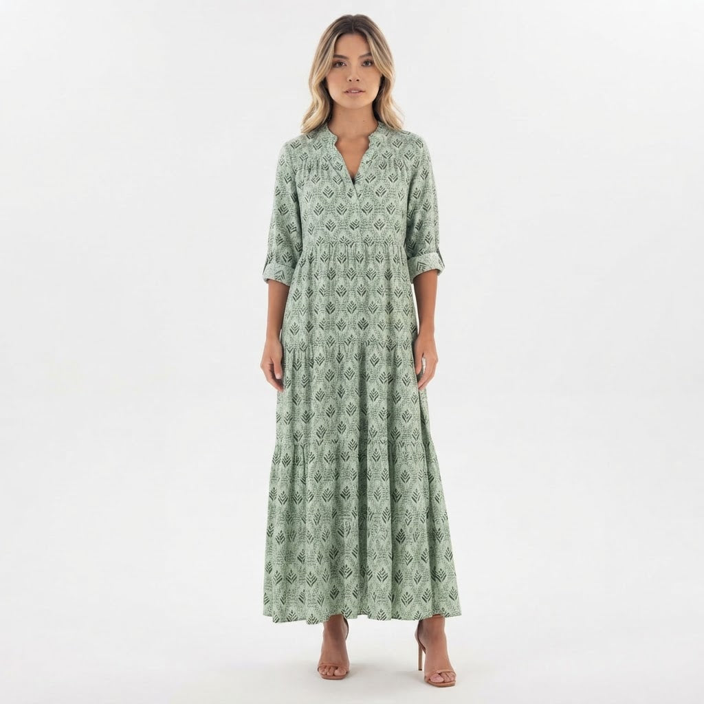 Vestido Largo Boho de Corte Fluido