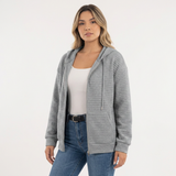 Chaqueta con Capucha Textura Cuadriculada