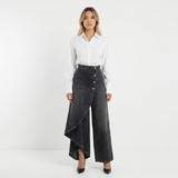 Pantalón Vaquero Ancho de Tiro Alto