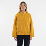 Chaqueta Bomber Bouclé con Bajo Elástico