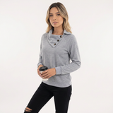 Sudadera con Detalle de Cuello