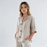 Blusa de Algodón y Lino