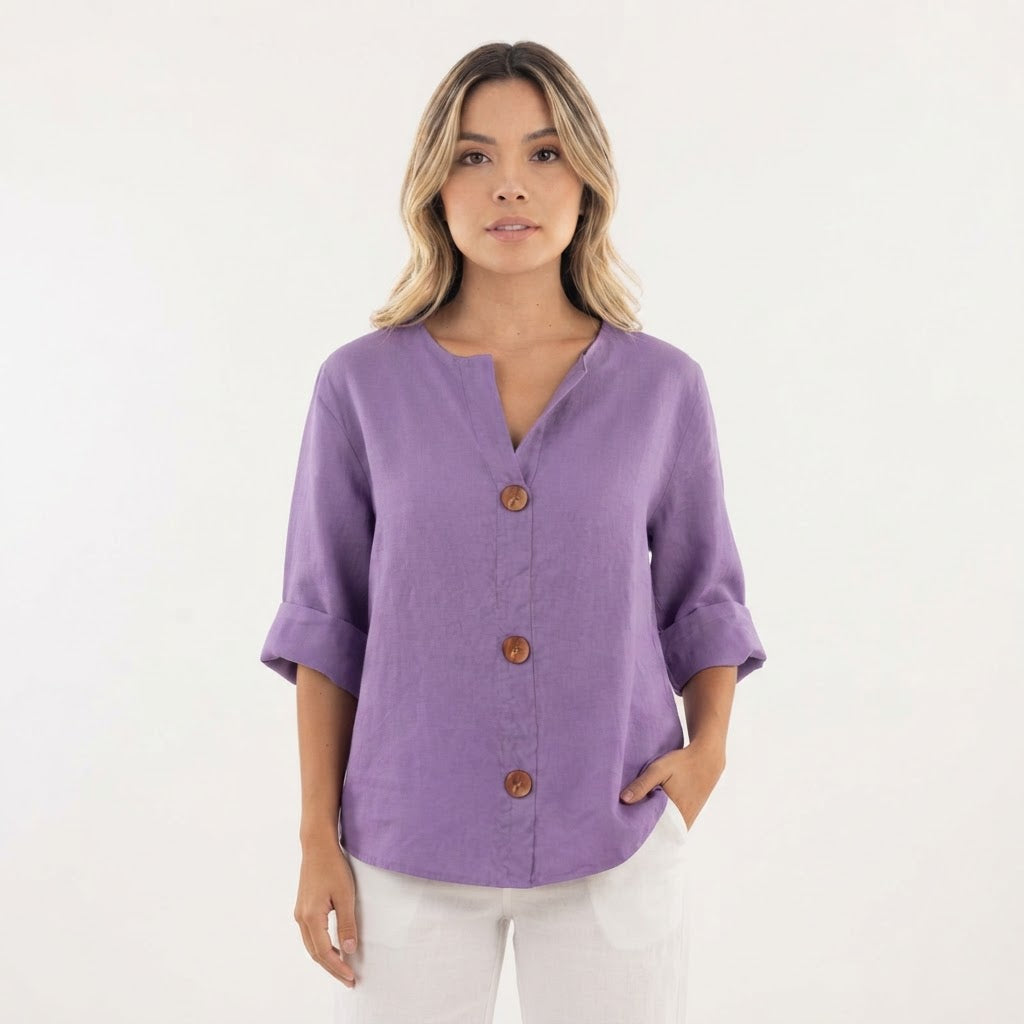 Blusa Casual de Tejido Fresco