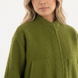 Chaqueta Bomber Bouclé con Bajo Elástico