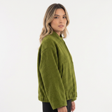 Chaqueta Bomber Bouclé con Bajo Elástico