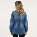 Chaqueta Vaquera Cordón Ajustable en Cintura