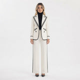 Conjunto Blazer y Pantalón con Ribetes