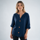 Blusa de Algodón y Lino