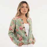 Cárdigan de Punto con Bordado Floral