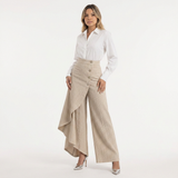 Pantalón Vaquero Ancho de Tiro Alto