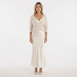 Vestido Midi con Jersey a Juego