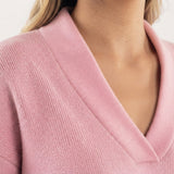 Jersey Cuello en V Punto Suave