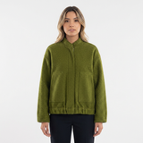 Chaqueta Bomber Bouclé con Bajo Elástico